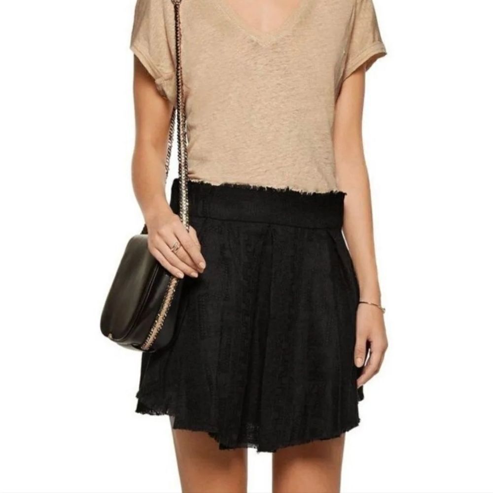 IRO Linen Pleated Mini Skirt